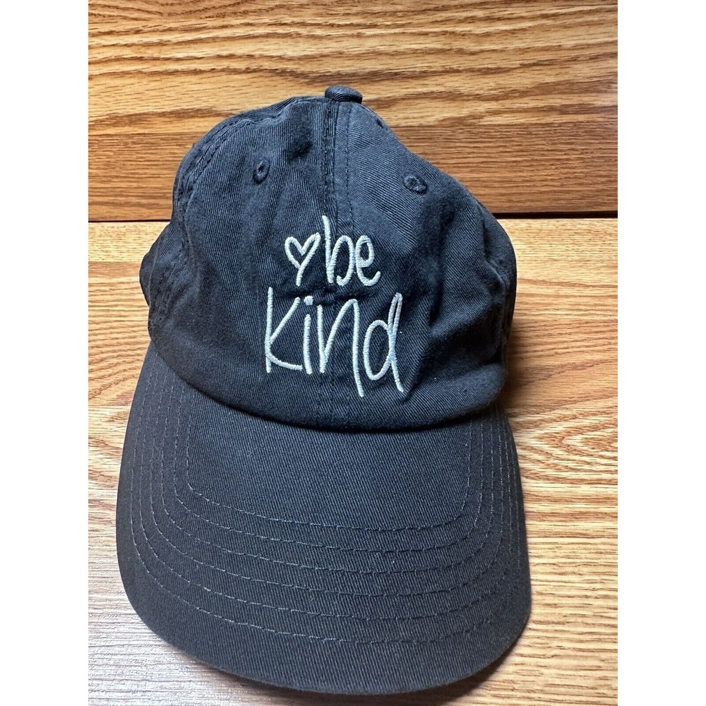 Be Kind Women’s Hat Cap Black Spell Out OS Strapback